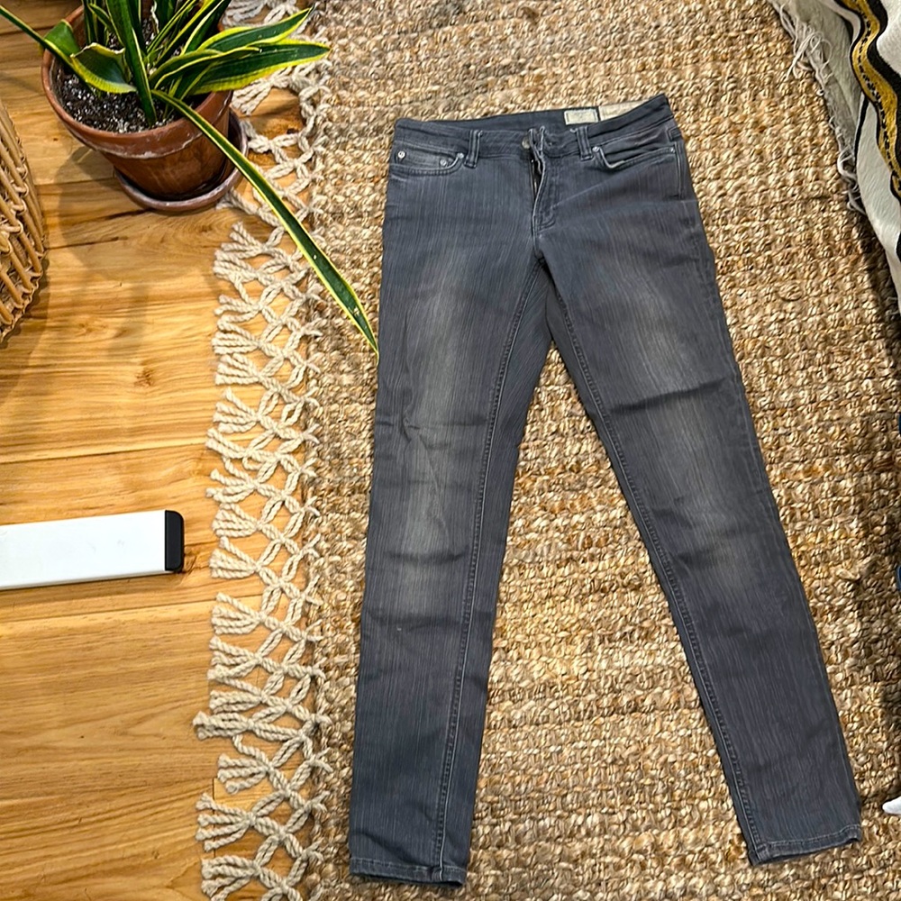 size 27 grey All Saints Mast low ride skinny fit